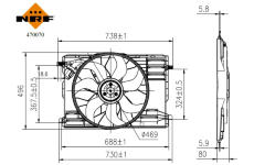 Větrák, chlazení motoru NRF 470070