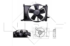 Ventilátor chladenia motora NRF 47009