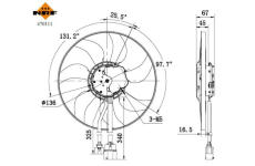 Ventilátor chladenia motora NRF 470111