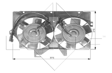 Ventilátor chladenia motora NRF 47036