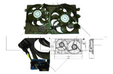 Ventilátor chladenia motora NRF 47403