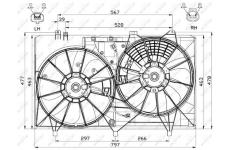 Větrák, chlazení motoru NRF 47565