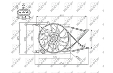 Ventilátor chladenia motora NRF 47749