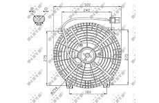 Ventilátor chladenia motora NRF 47752