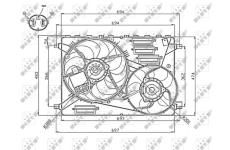 Ventilátor chladenia motora NRF 47754