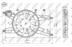 Ventilátor chladenia motora NRF 47757