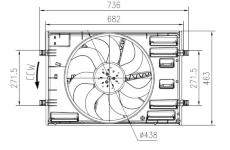 Ventilátor chladenia motora NRF 47916