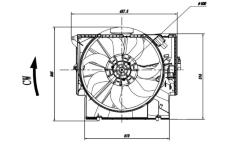 Ventilátor chladenia motora NRF 47923