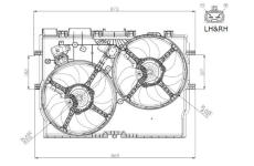 Ventilátor chladenia motora NRF 47945