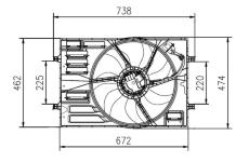 Ventilátor chladenia motora NRF 47950