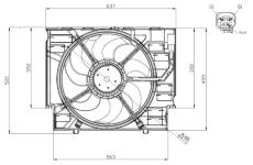 Ventilátor chladenia motora NRF 47960