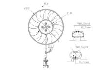 Ventilátor chladenia motora NRF 47969