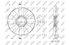 Koleso ventilátora chladenia motora NRF 49802