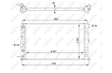 Chladič, chlazení motoru NRF 50219A