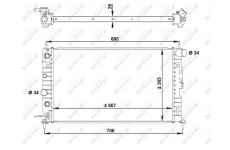 Chladič, chlazení motoru NRF 50219A