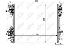 Chladič, chlazení motoru NRF 53012