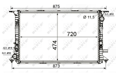 Chladič, chlazení motoru NRF 53013