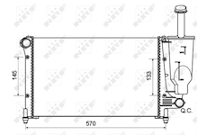 Chladič, chlazení motoru NRF 53128A