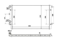 Chladič, chlazení motoru NRF 53406A