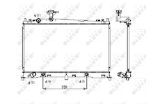 Chladič, chlazení motoru NRF 53410