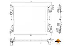 Chladič, chlazení motoru NRF 53834A