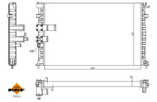 Chladič, chlazení motoru NRF 53842A