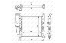 Chladič, chlazení motoru NRF 54679