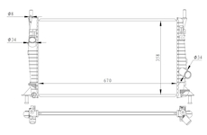 Chladič, chlazení motoru NRF 550014