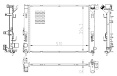Chladič, chlazení motoru NRF 550038