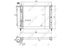 Chladič, chlazení motoru NRF 58016
