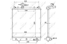 Chladič, chlazení motoru NRF 58353