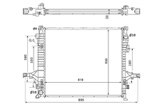 Chladič, chlazení motoru NRF 58356