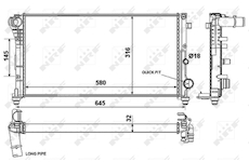 Chladič, chlazení motoru NRF 58376