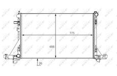 Chladič, chlazení motoru NRF 58481
