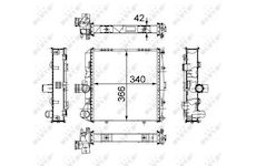 Chladič, chlazení motoru NRF 58486