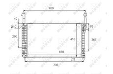 Chladič, chlazení motoru NRF 58509