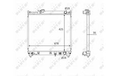 Chladič, chlazení motoru NRF 58536