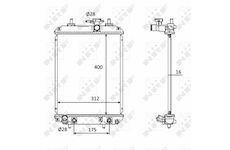 Chladič, chlazení motoru NRF 58538