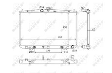 Chladič, chlazení motoru NRF 58611