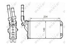 Výměník tepla, vnitřní vytápění NRF 58643