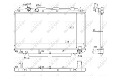 Chladič, chlazení motoru NRF 58645