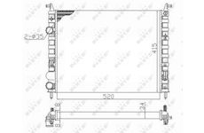 Chladič, chlazení motoru NRF 58656