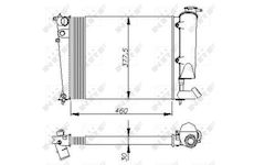 Chladič, chlazení motoru NRF 58823
