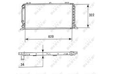 Chladič, chlazení motoru NRF 58928