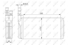Výměník tepla, vnitřní vytápění NRF 58931