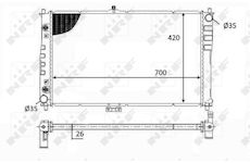 Chladič, chlazení motoru NRF 59019