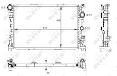 Chladič, chlazení motoru NRF 59133