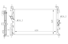 Chladič, chlazení motoru NRF 59272