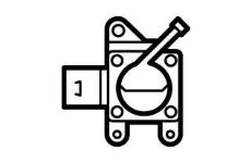 Senzor, tlak výfukového plynu NRF 708095