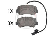 Sada brzdových destiček, kotoučová brzda A.B.S. 37847